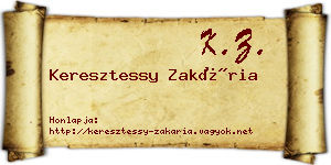 Keresztessy Zakária névjegykártya